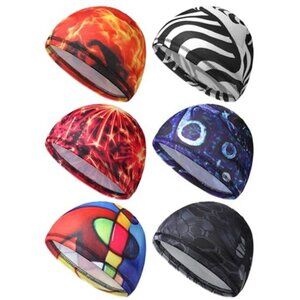 6 Pcs Cooling Skull Cap Helmet Liner Sweat Wicking Bandana for Men Women Sports